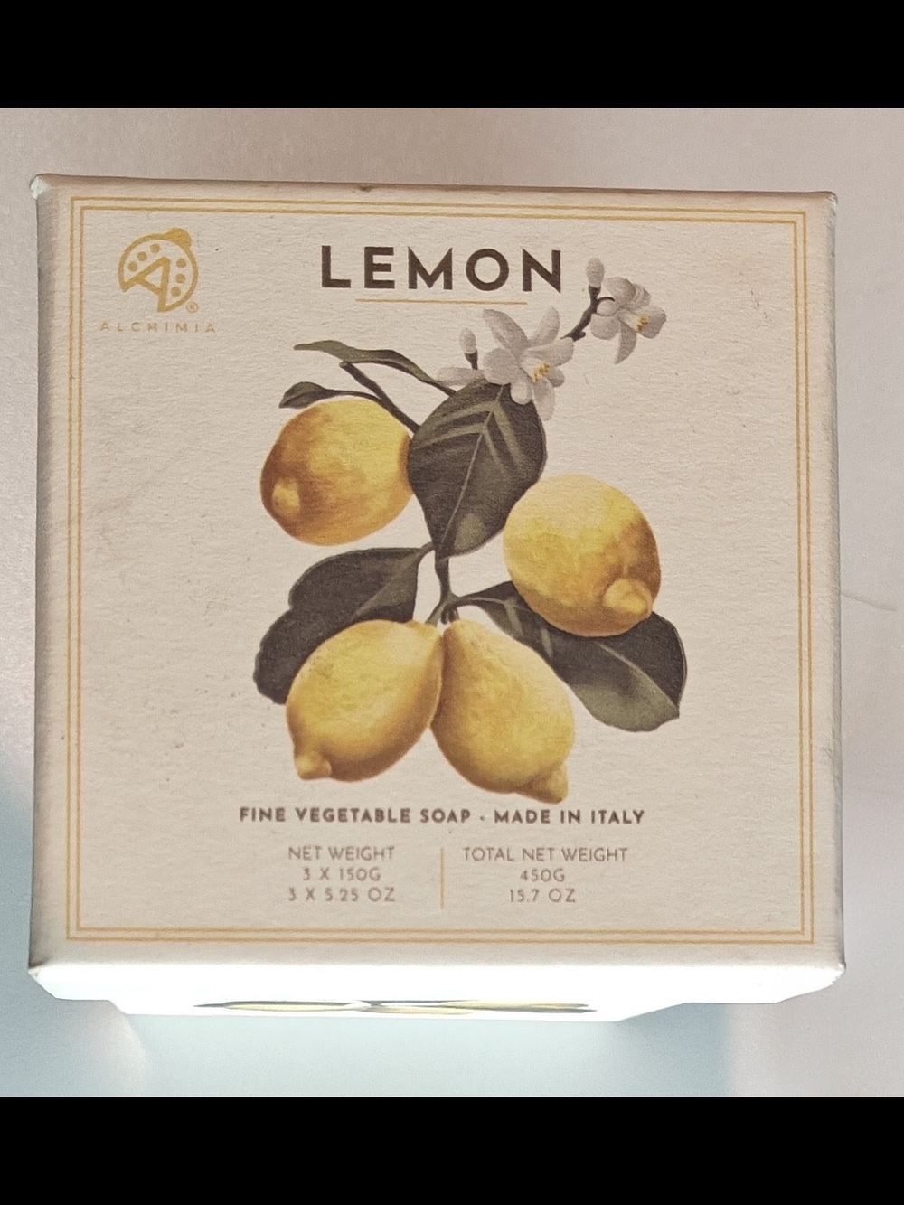 Alchimía Lemon Fine Vegetable Soap - Lemon Scent